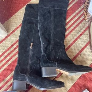 Black Suede Vince Camino Tall Riding Boots. Size 8.5